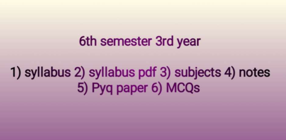 b pharmacy 6th semester notes pdf