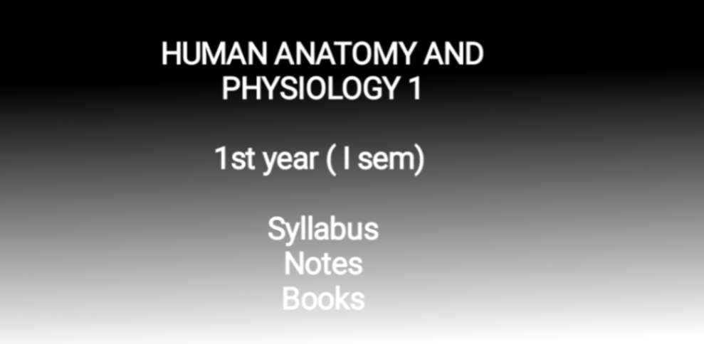 human anatomy and physiology 1 syllabus