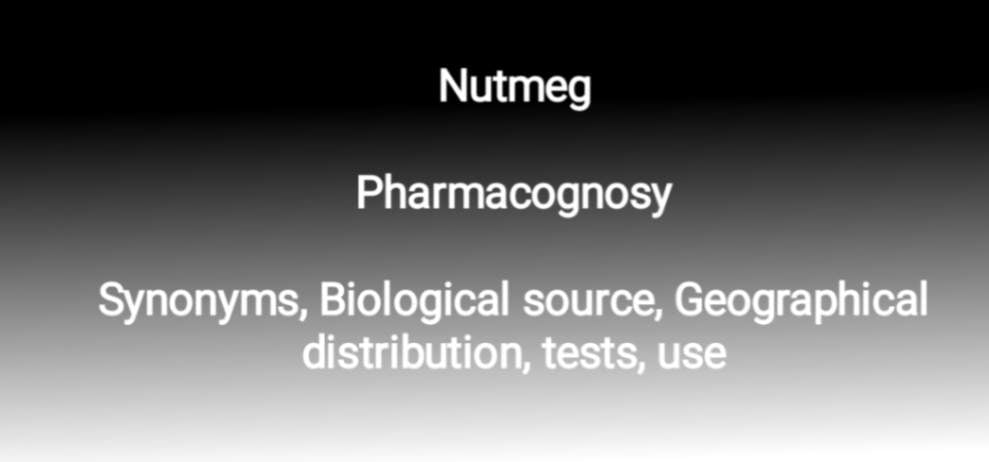 nutmeg biological source