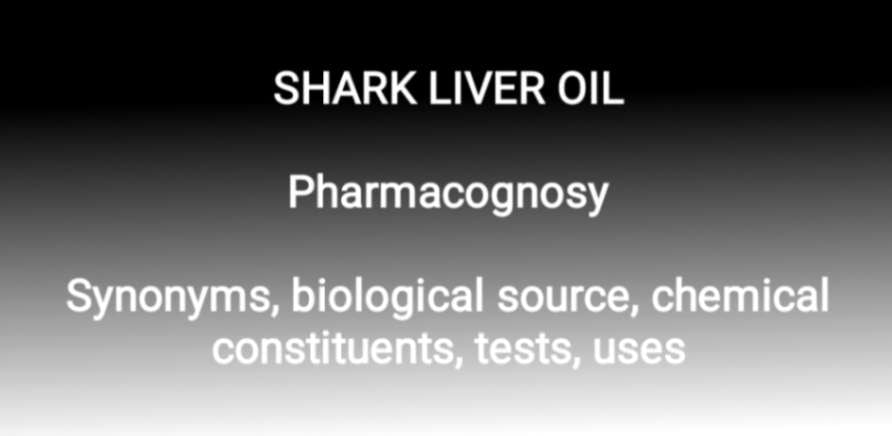 shark liver oil uses